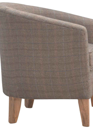 Upholstered Tweed Tub Chair