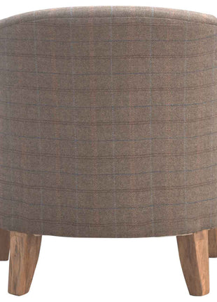 Upholstered Tweed Tub Chair