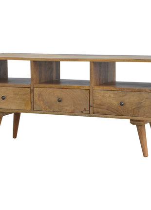Nordic Style TV Unit with 3 Drawers