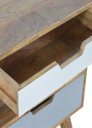 Grey and White Cut-out Bedside