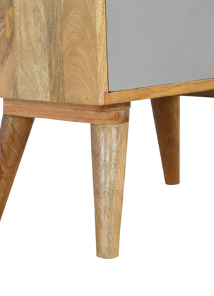 Grey and White Cut-out Bedside