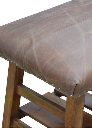 Buffalo Hide Hallway Bench