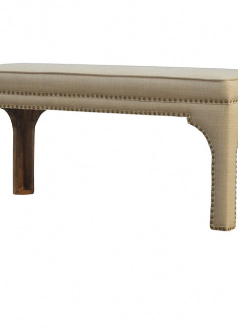 Banco ocasional de lino y barro