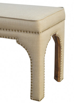 Mud Linen Occasional Bench