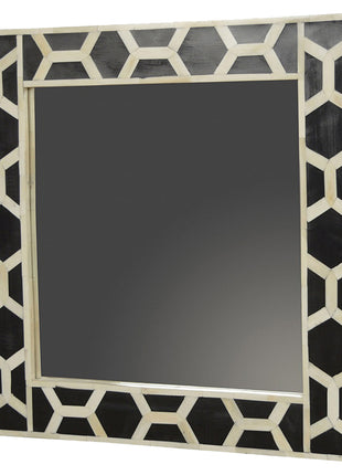 Square Bone Inlay Mirror Frame