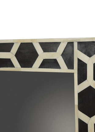 Square Bone Inlay Mirror Frame