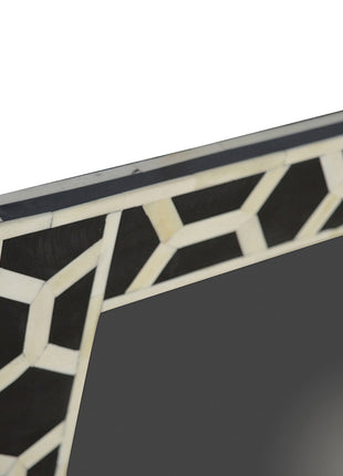 Square Bone Inlay Mirror Frame