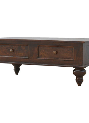 Turned 4 Drawer Coffee Table