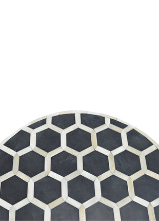 Cylindrical Bone Inlay Footstool