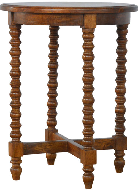Mango Wood Small Round Tea Table