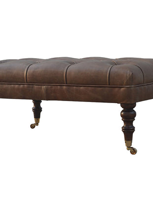 Buffalo Leather Ottoman