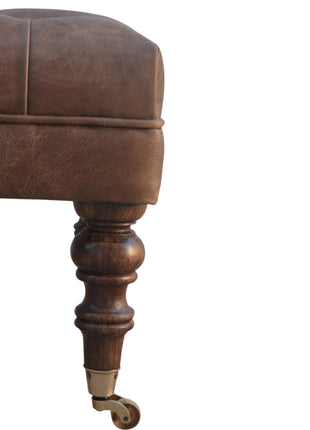 Buffalo Leather Ottoman