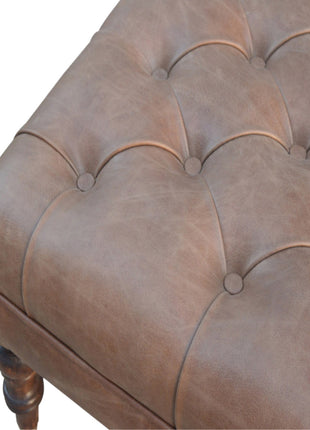 Buffalo Leather Ottoman