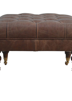 Buffalo Leather Ottoman