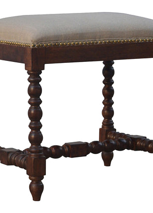White Linen Occasional Footstool