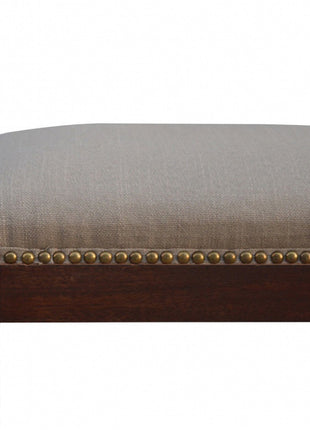 White Linen Occasional Footstool