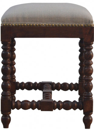White Linen Occasional Footstool