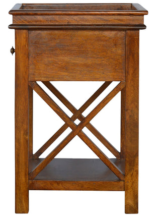 Solid Wood Criss-Cross End Table