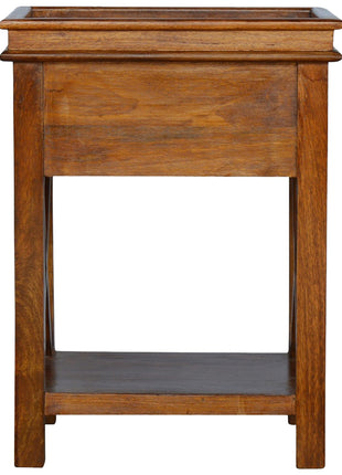 Solid Wood Criss-Cross End Table