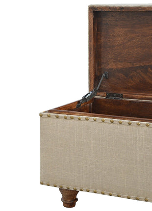 Studded Linen Lid-up Bench