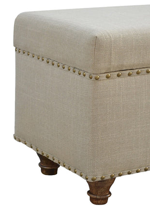 Studded Linen Lid-up Bench
