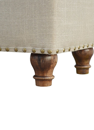 Studded Linen Lid-up Bench