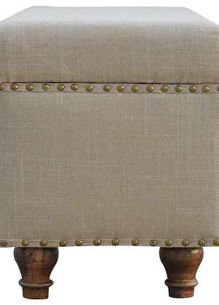 Studded Linen Lid-up Bench