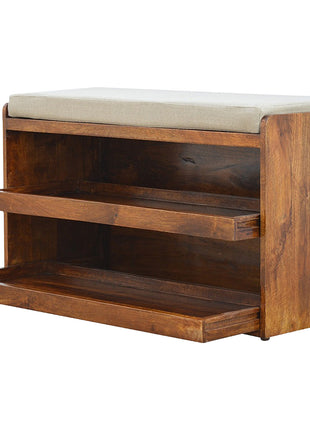 Mud Linen Pull out Shoe Bench