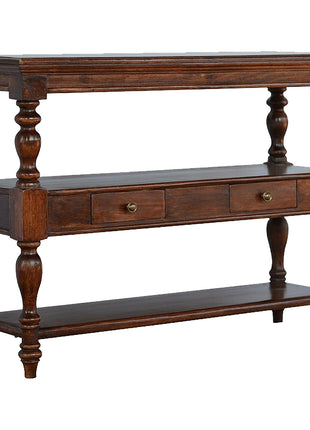 Solid Wood Turned Leg Console Table