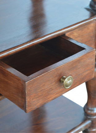 Solid Wood Turned Leg Console Table