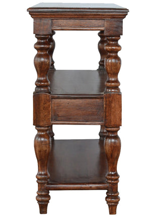 Solid Wood Turned Leg Console Table