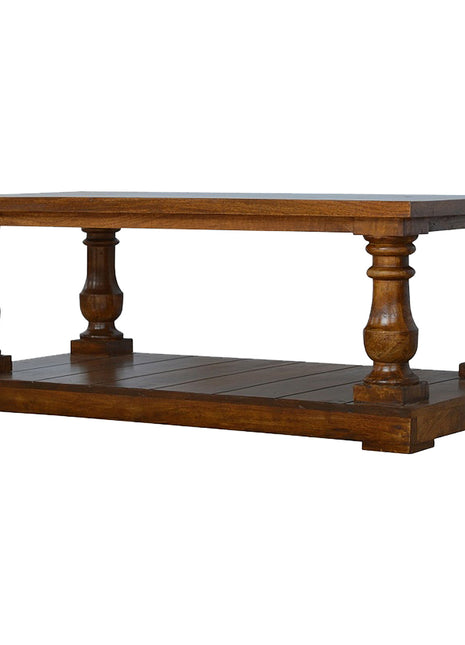 Square Turned Country Coffee Table