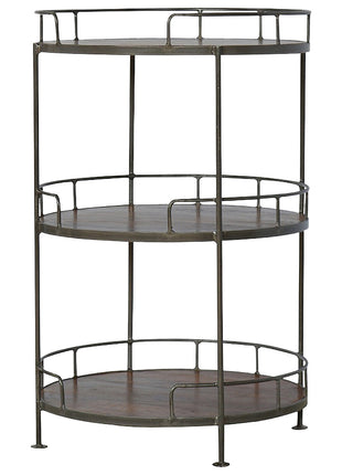 Industrial Round Butler Tray Table