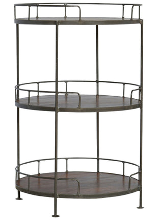 Industrial Round Butler Tray Table