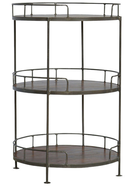 Industrial Round Butler Tray Table