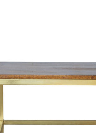 Rechteckiger goldener Couchtisch
