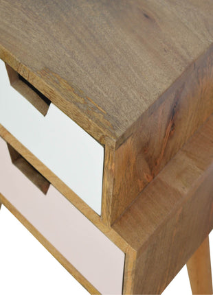Blush Pink and White Multi Bedside