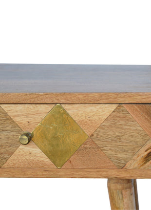 1 Drawer Gold Brass Bedside