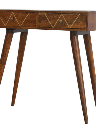 Geometric Brass Console Table
