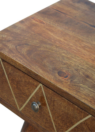 Geometric Brass Console Table