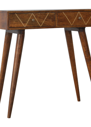 Geometric Brass Console Table