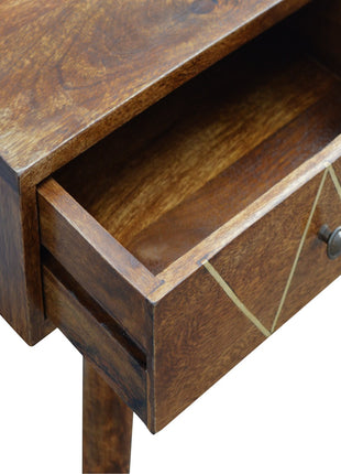 Geometric Brass Console Table