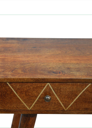 Geometric Brass Console Table