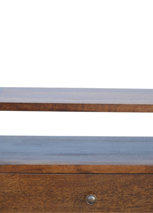 Curved Chestnut Media Unit