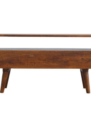 Curved Chestnut Media Unit