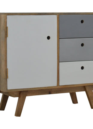 Zweifarbiger handbemalter Schrank