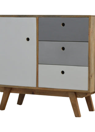 Zweifarbiger handbemalter Schrank