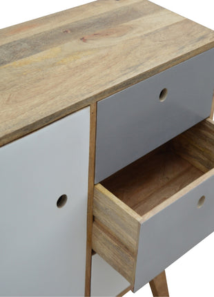 Zweifarbiger handbemalter Schrank