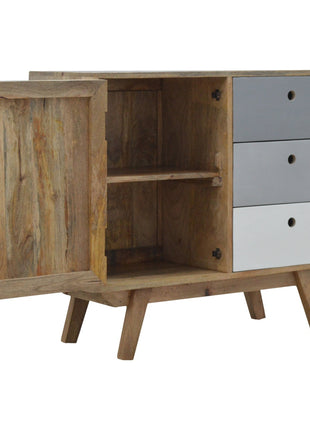 Zweifarbiger handbemalter Schrank