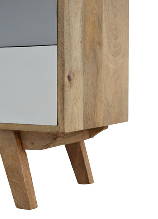 Zweifarbiger handbemalter Schrank